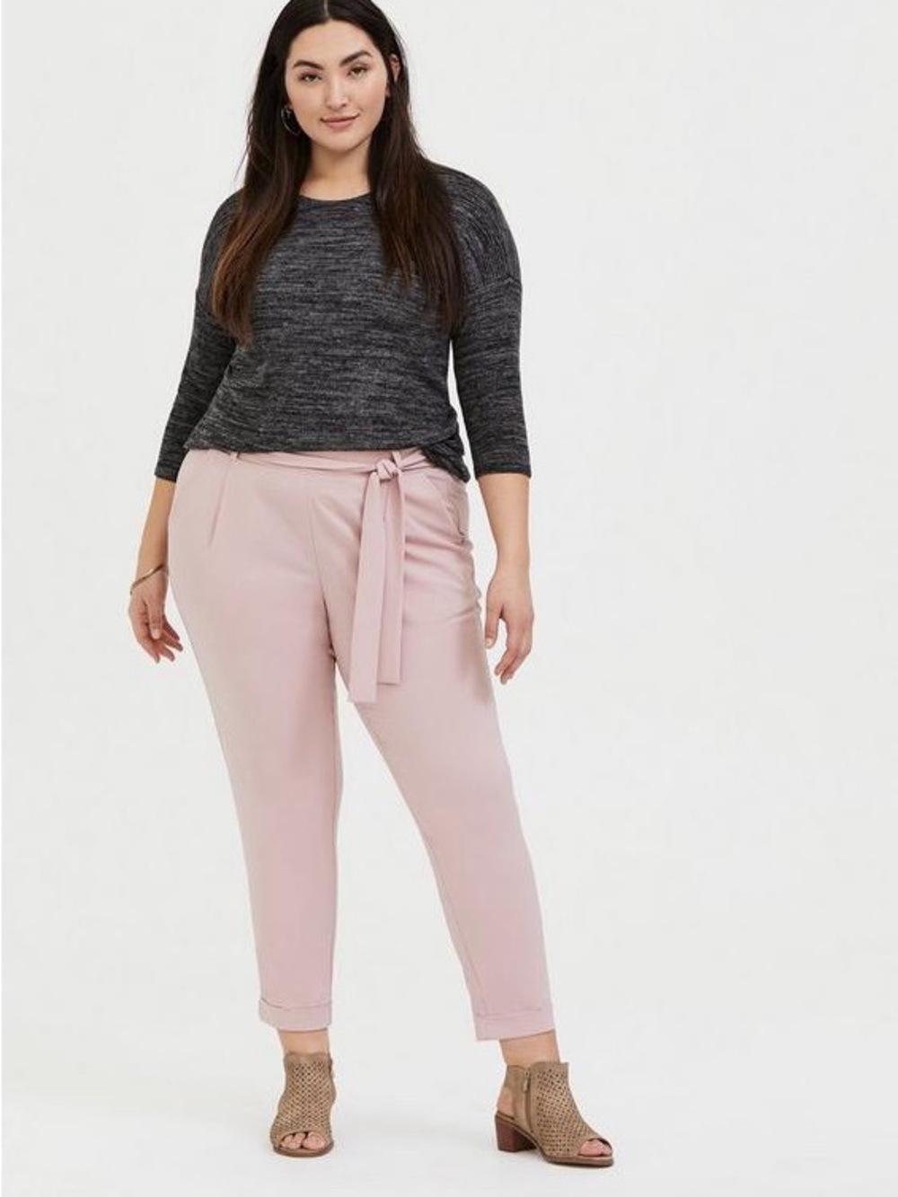 torrid Dusty Rose Tie-Waist Straight Leg Pants Plus Size 4X